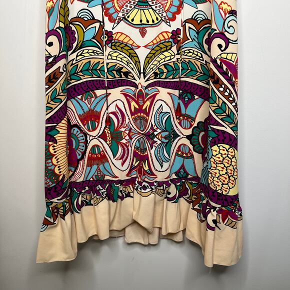 Zara Multicolor Printed Ruffle Hem Maxi Dress Size XS - Picture 5 of 12